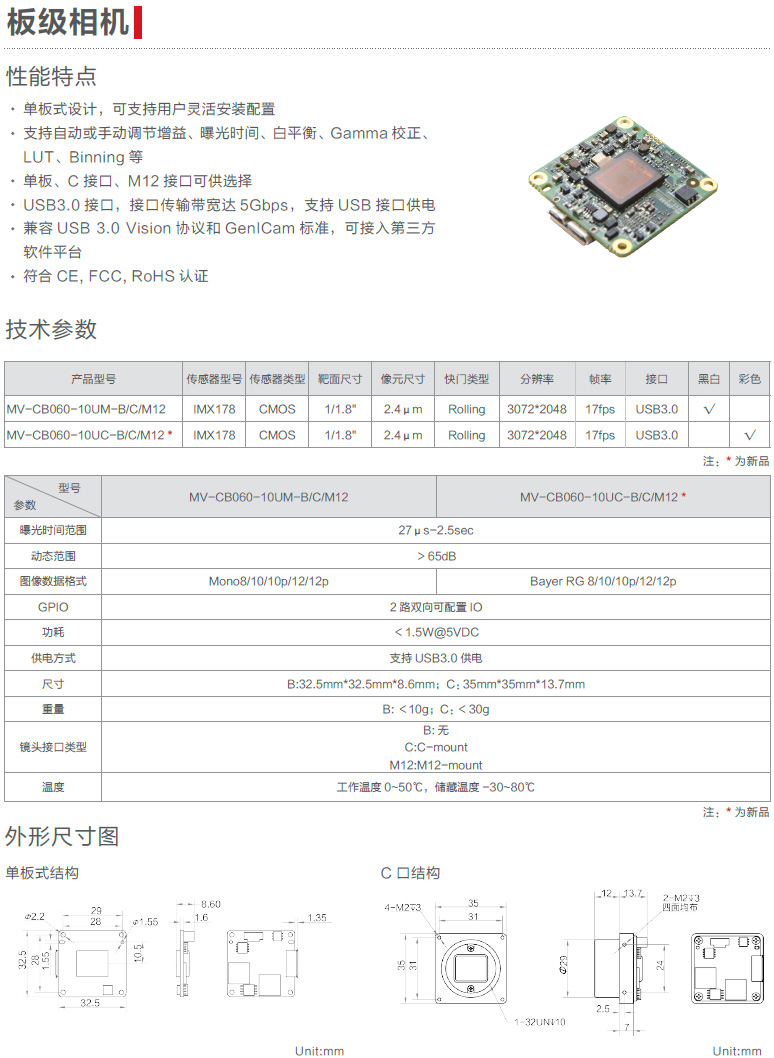 板級相機