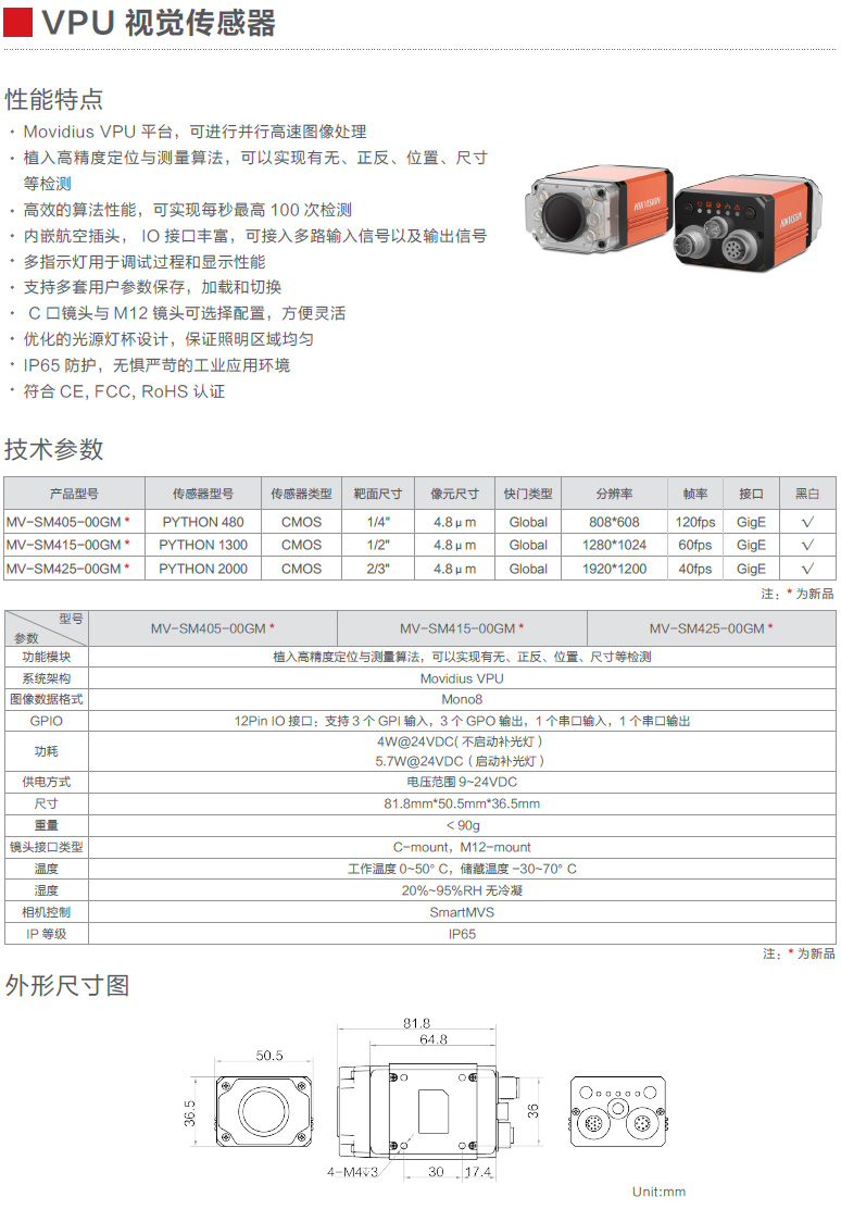 VPU視覺(jué)傳感器